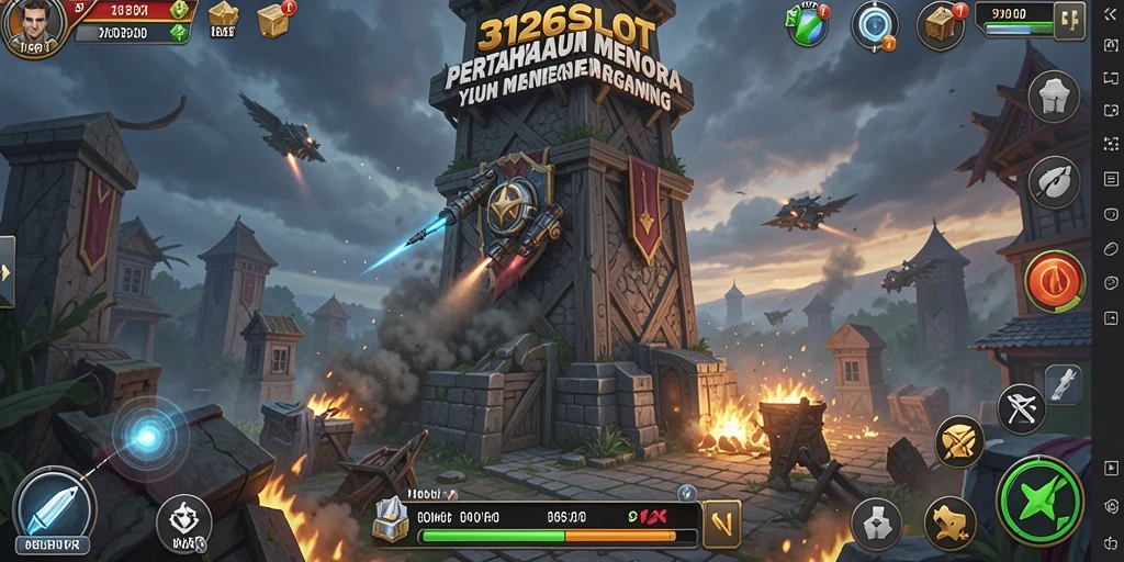 Tampilan gameplay menara pertahanan yang seru di 3126SLOT.