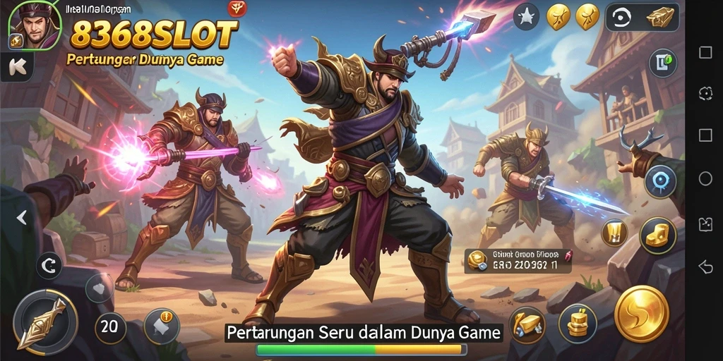Tampilan gameplay seru dalam pertarungan 8368SLOT yang penuh aksi.