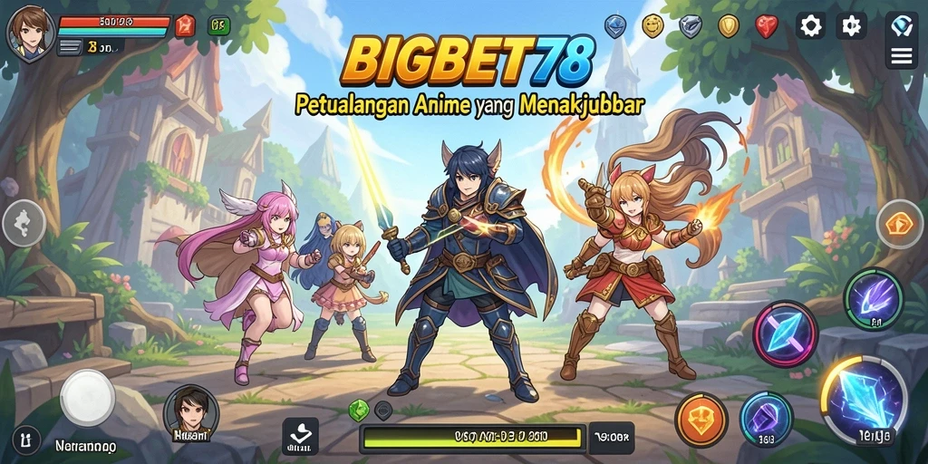Screenshot gameplay yang menampilkan karakter anime yang menarik.
