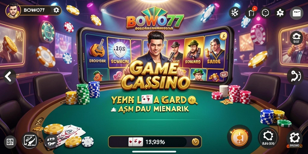 Screenshot gameplay Live Casino BOWO77 menampilkan dealer langsung dan permainan menarik.