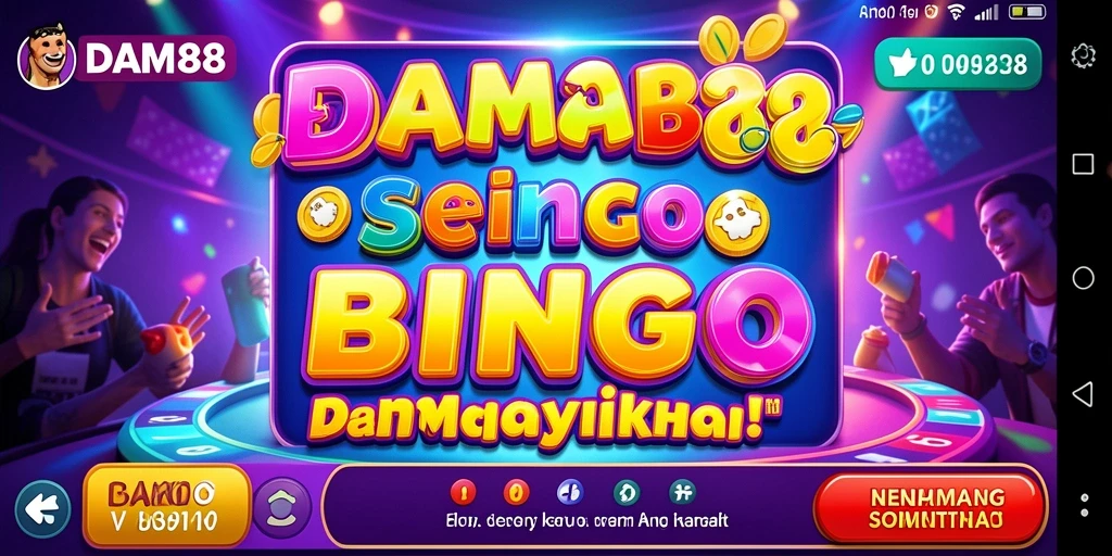 Tampilan gameplay seru dari aplikasi Bingo DAM88.