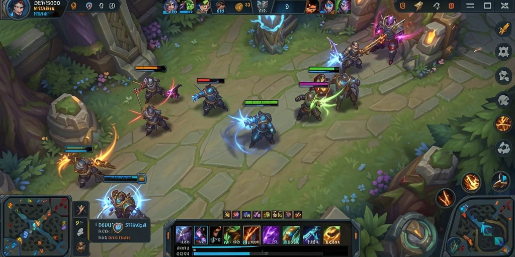 Screenshot gameplay DEWI5000 dengan aksi pertempuran yang mendebarkan.