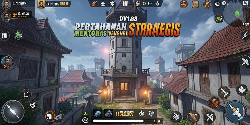 Tampilkan aksi menegangkan dalam gameplay Tower Defense DV188.