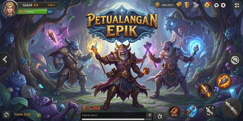 Tampilan gameplay GG368 yang menakjubkan dalam petualangan RPG.