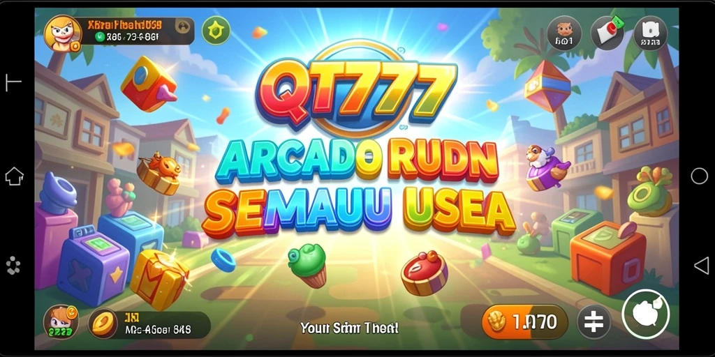 Tampilan gameplay QT777 yang menegangkan dan penuh warna.